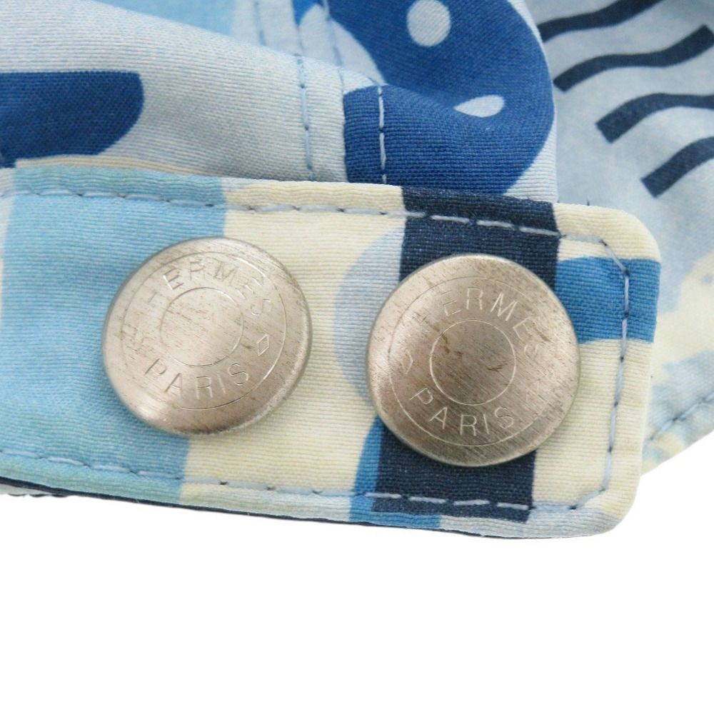 Hermes Baseball Cap Robot Series Button Blue Hat — view 5