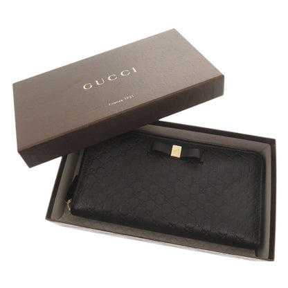 Gucci Micro Guccissima Ribbon Black Zip Around Wallet — view 2