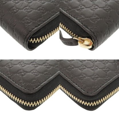 Gucci Micro Guccissima Ribbon Black Zip Around Wallet — view 4