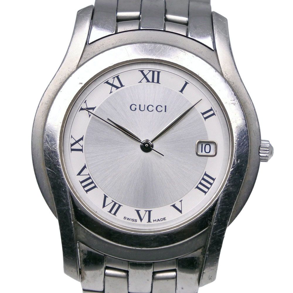 Gucci Class Stainless Steel Silver Quartz Analog Display Dial Watch