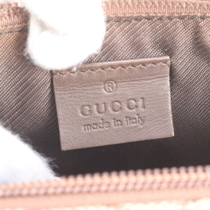 Gucci GG Canvas Leather Handbag Pouch Tote Brown Mwe — view 9