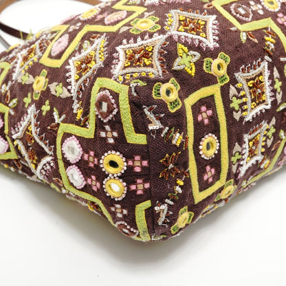 Fendi Tote Beads Embroidery Canvas — view 5