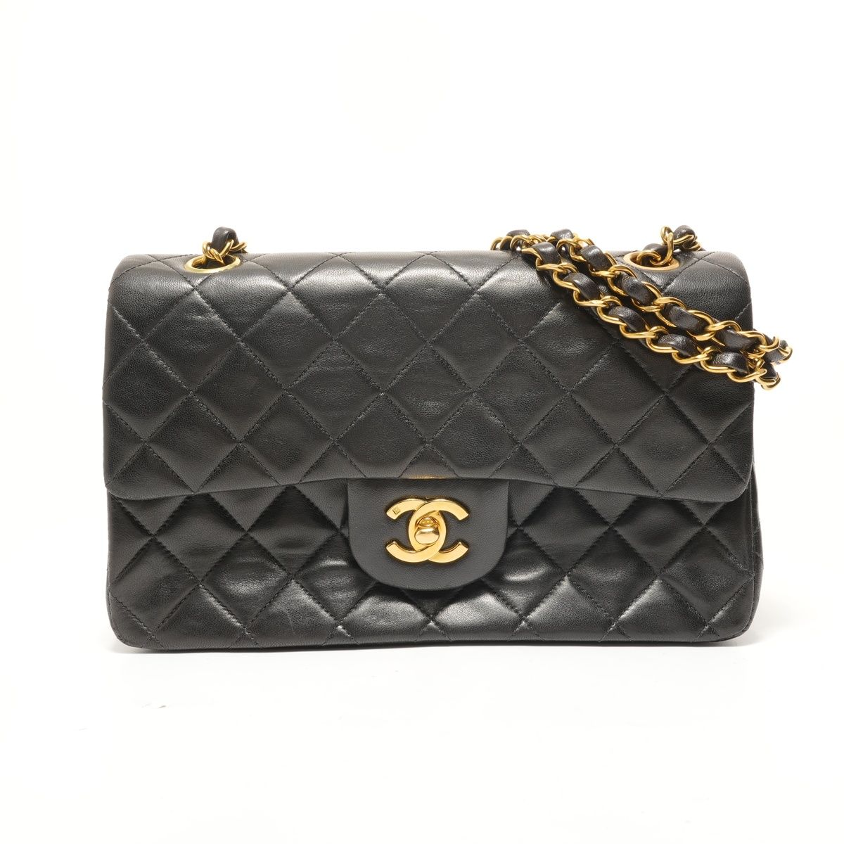 Chanel Shoulder Bag Quilted Double Flap Chain 23 Lamb