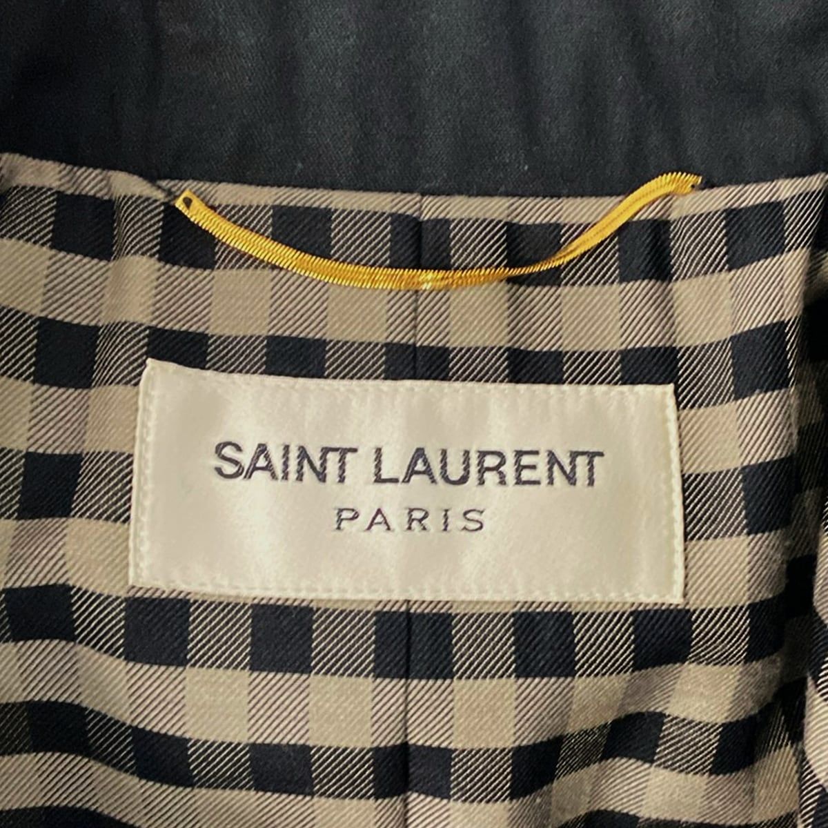 Saint Laurent Paris Trench Coat Black Long Sleeve Spring Autumn — view 3