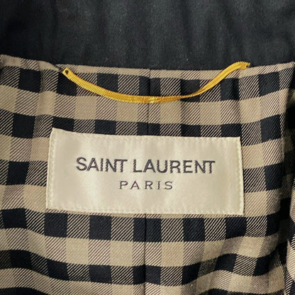 Saint Laurent Paris Trench Coat Black Long Sleeve Spring Autumn — view 3