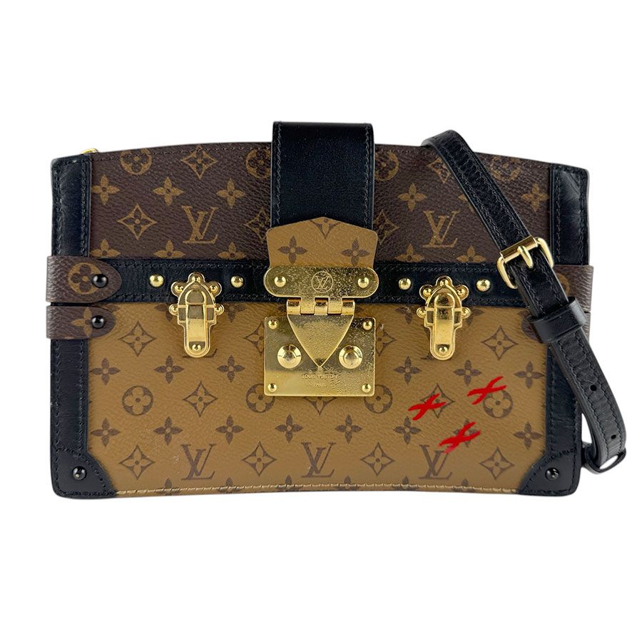 Louis Vuitton Crossbody Shoulder Bag Monogram Reverse Trunk Clutch