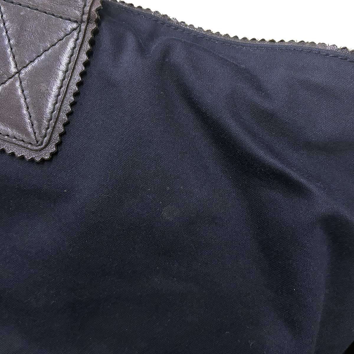 Bottega Veneta Leather Tote Navy Black — view 7