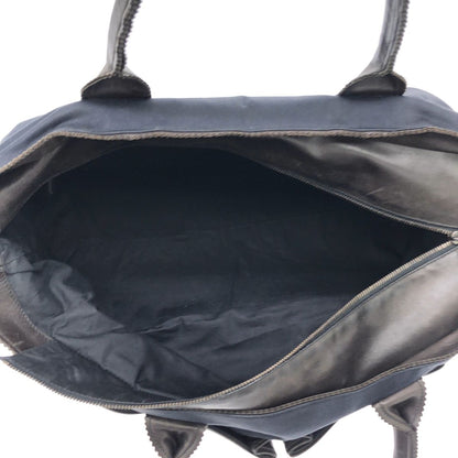 Bottega Veneta Leather Tote Navy Black — view 6