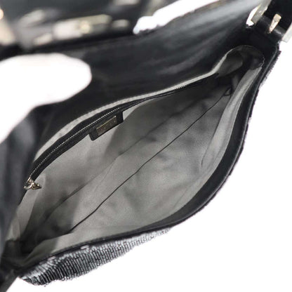 Fendi Beaded Mamma Baguette Bag Black — view 6