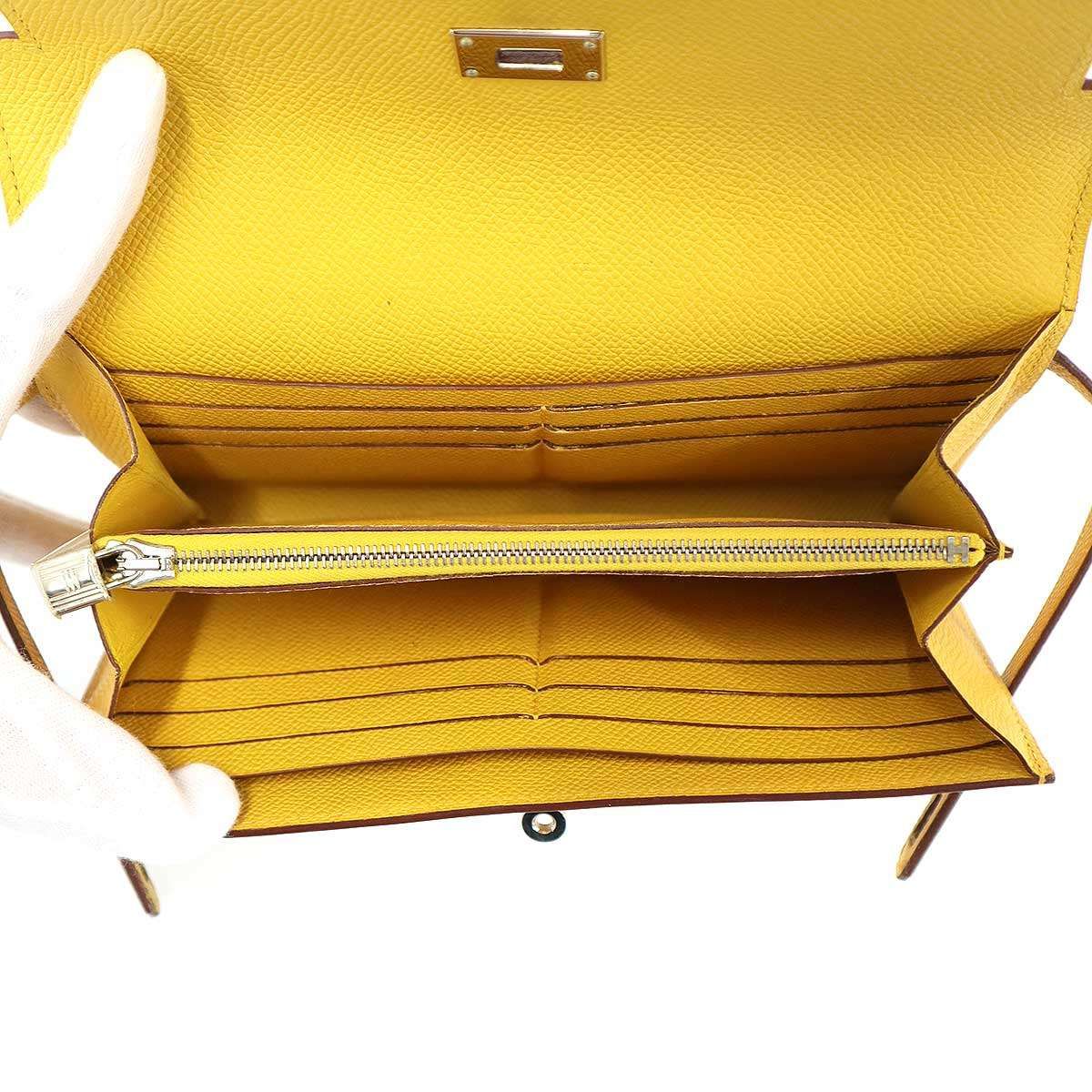 Hermes Kelly Wallet Yellow — view 6