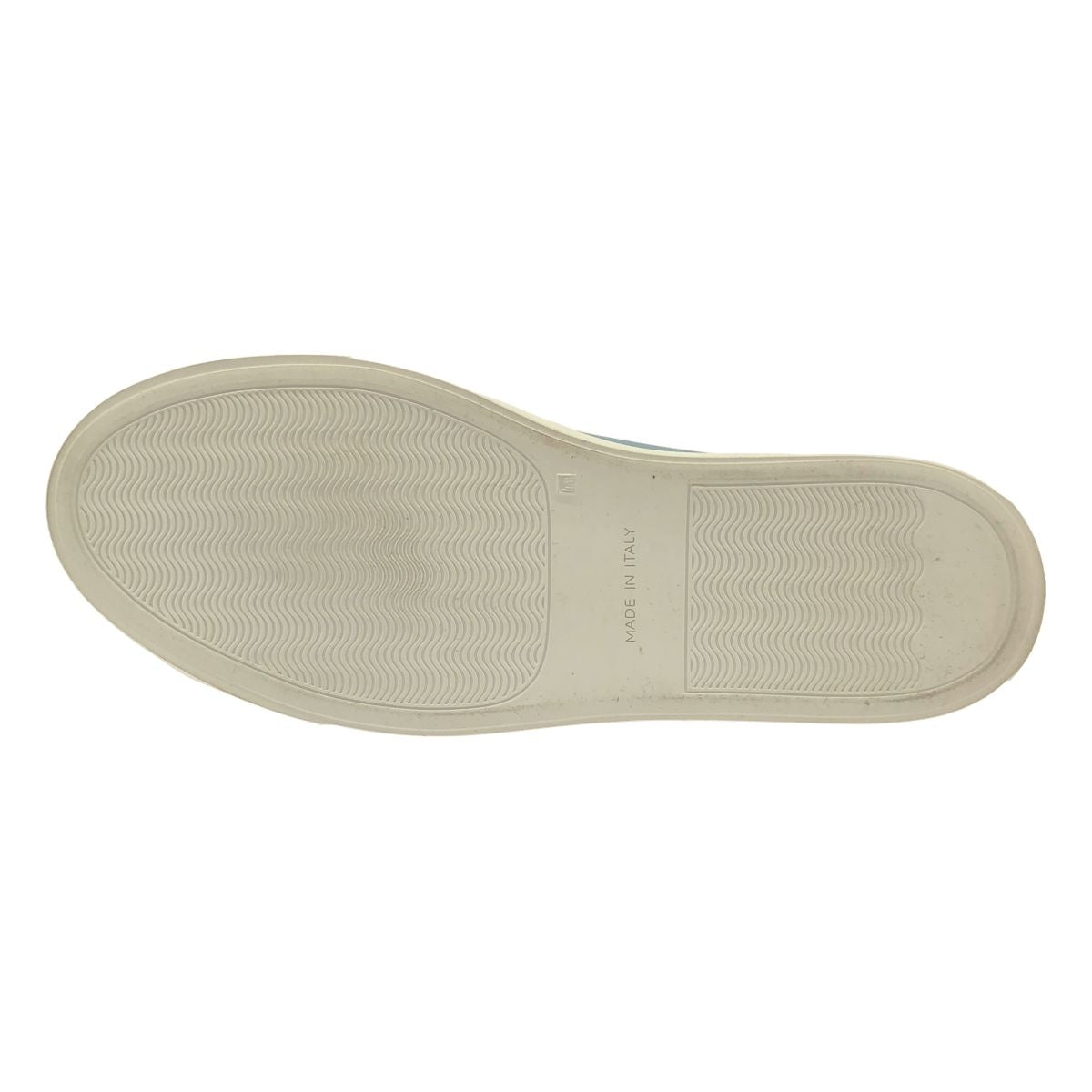 Versace Logo Embroidery Leather Low Cut Sneakers Blue — view 4