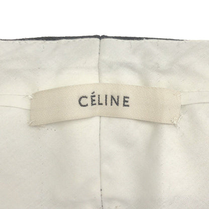 Celine by Phoebe Philo Leather Belted Wool Trousers Pants 2 Black 34 — view 3