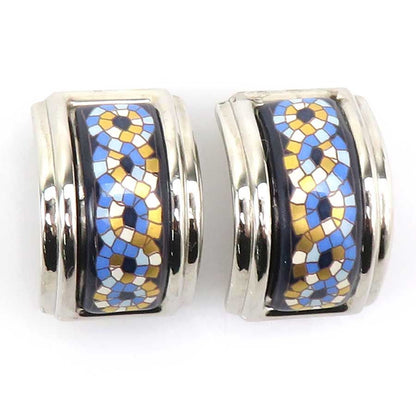 Hermes Earrings Cloisonne Gold