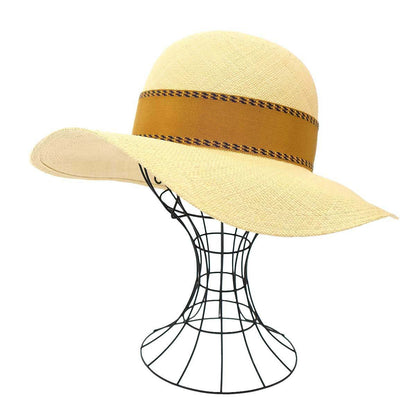Hermes Wide Brim Straw Hat Beige 58