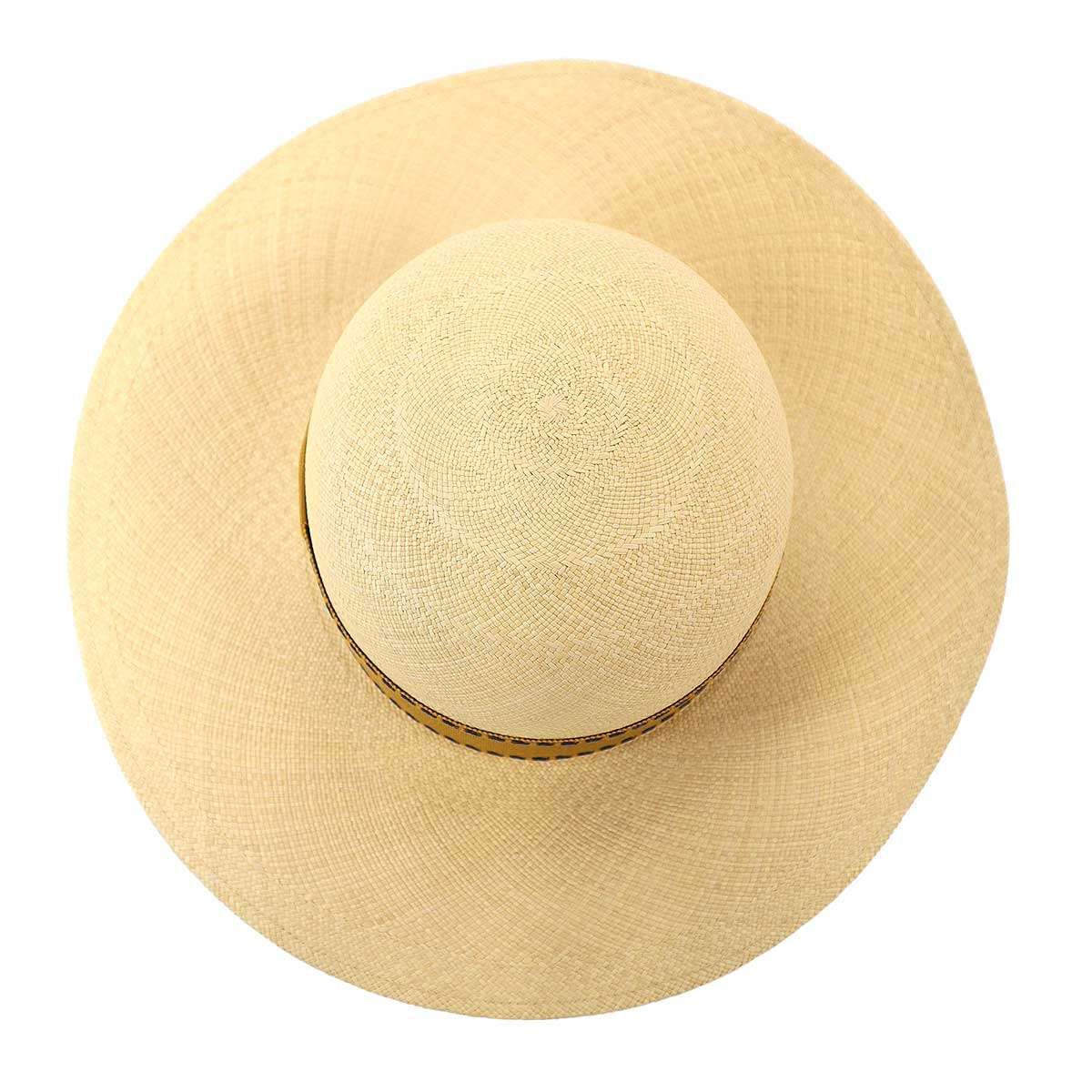 Hermes Wide Brim Straw Hat Beige 58 — view 7