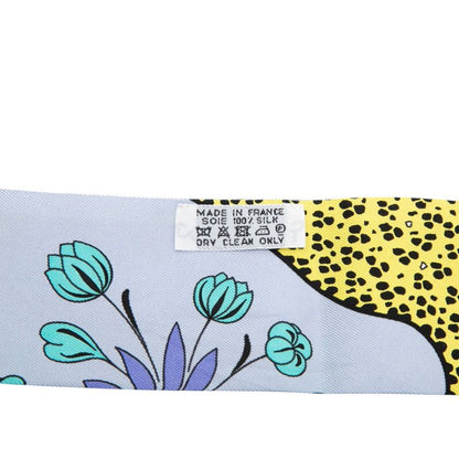 Hermes Twilly les Leopards Scarf Purple Multicolor Silk 1 — view 5