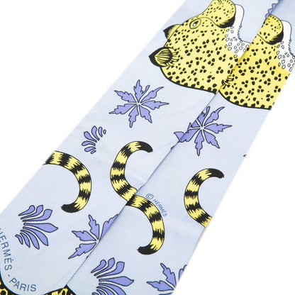 Hermes Twilly les Leopards Scarf Purple Multicolor Silk 1 — view 2