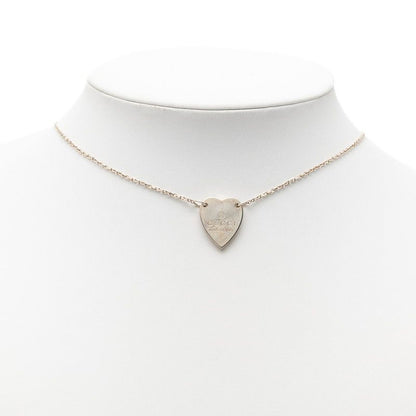 Gucci Trademark Heart Pendant Necklace Silver 1 — view 5