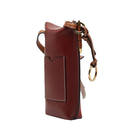 Loewe Anagram Gate Pocket Crossbody Shoulder Bag Brown Red Leather 1 — view 2