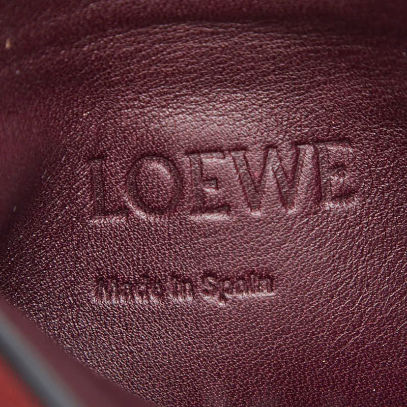 Loewe Anagram Gate Pocket Crossbody Shoulder Bag Brown Red Leather 1 — view 9