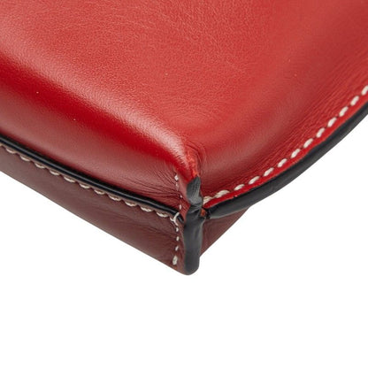 Loewe Anagram Gate Pocket Crossbody Shoulder Bag Brown Red Leather 1 — view 4