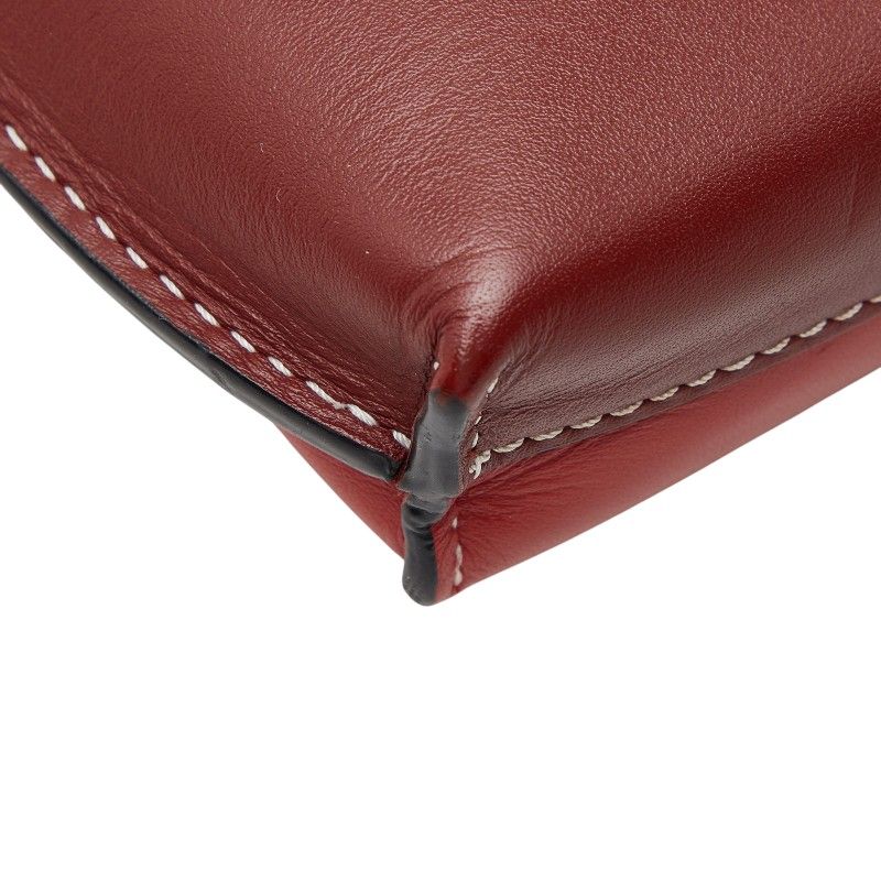 Loewe Anagram Gate Pocket Crossbody Shoulder Bag Brown Red Leather 1 — view 7