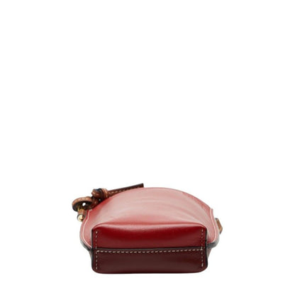 Loewe Anagram Gate Pocket Crossbody Shoulder Bag Brown Red Leather 1 — view 3