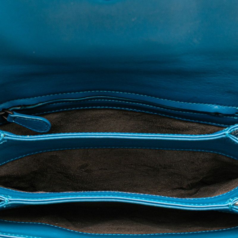 Bottega Veneta Intrecciato Crossbody Shoulder Bag Blue Leather 1 — view 8