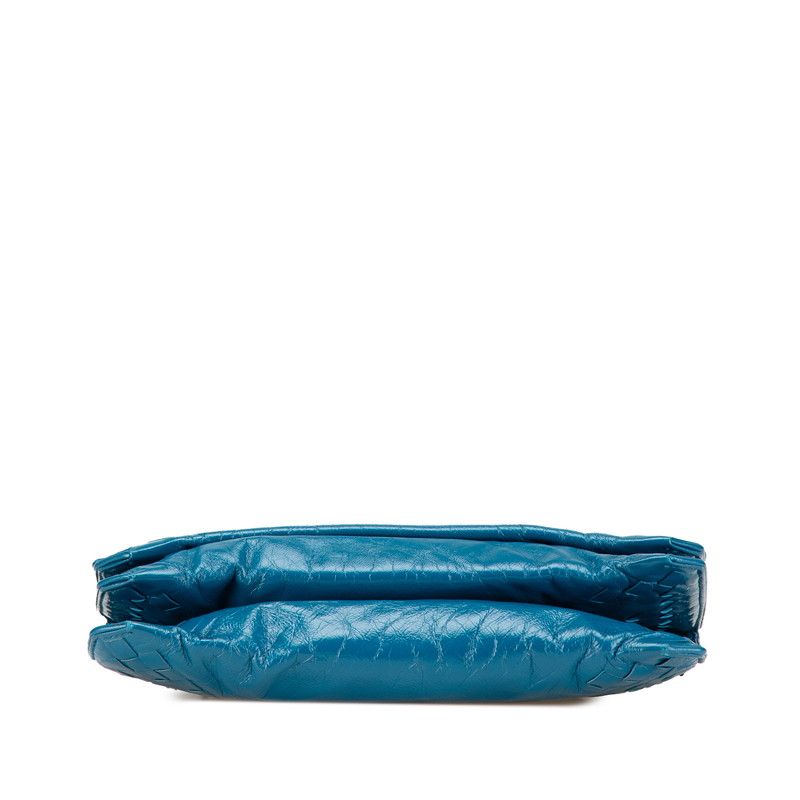 Bottega Veneta Intrecciato Crossbody Shoulder Bag Blue Leather 1 — view 3