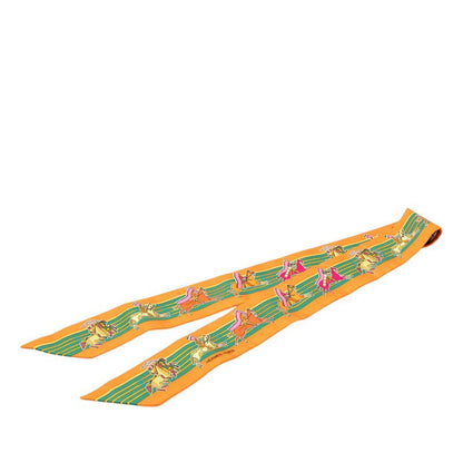 Hermes Carre 90 Pani la Shar Pawnee Chief of the Scarf Orange Multicolor Silk 1