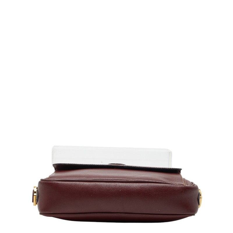 Cartier Must Line Shoulder Bag Wine Red Bordeaux Leather 1 — view 3