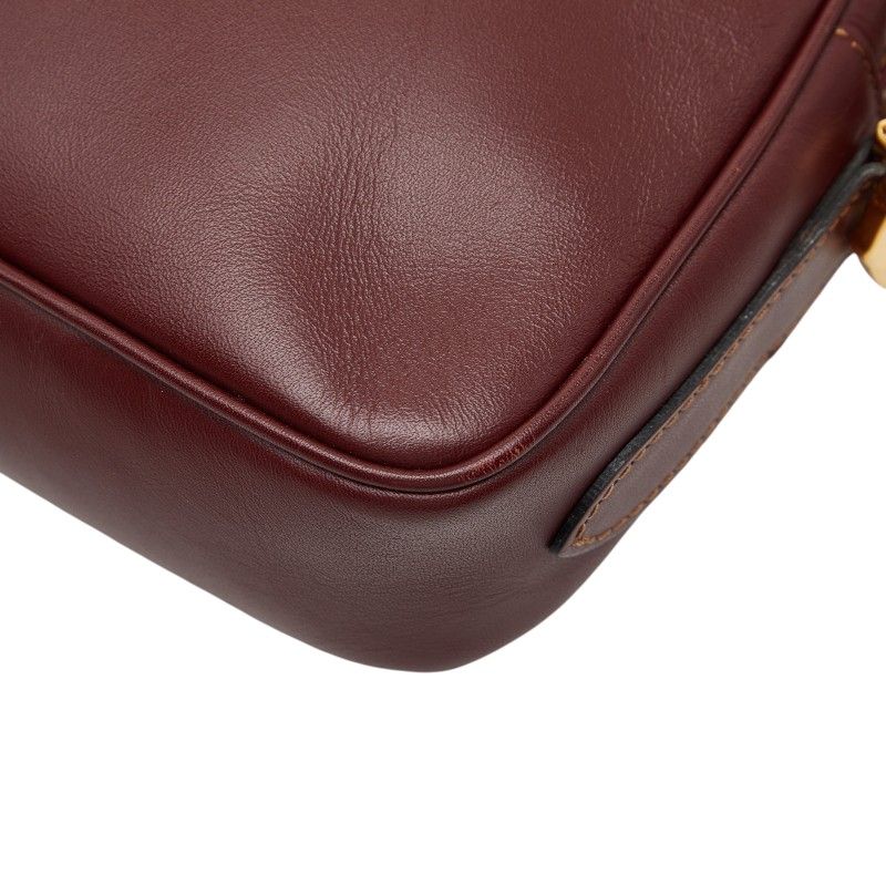 Cartier Must Line Shoulder Bag Wine Red Bordeaux Leather 1 — view 6