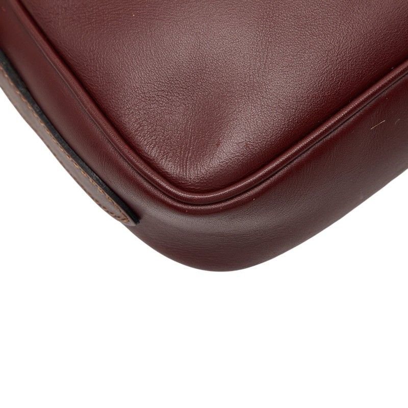 Cartier Must Line Shoulder Bag Wine Red Bordeaux Leather 1 — view 7