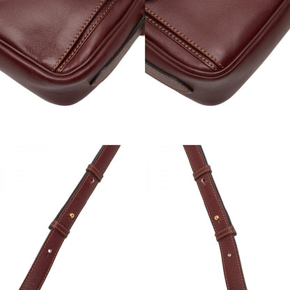 Cartier Must Line Shoulder Bag Wine Red Bordeaux Leather 1 — view 8