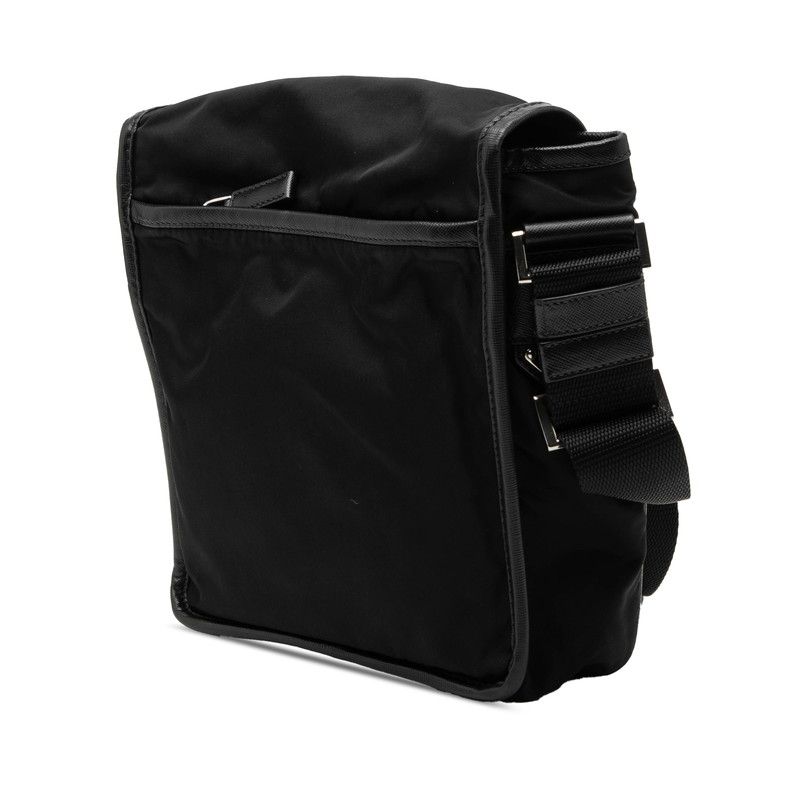 Prada Crossbody Shoulder Bag Black Nylon Leather 1 — view 2