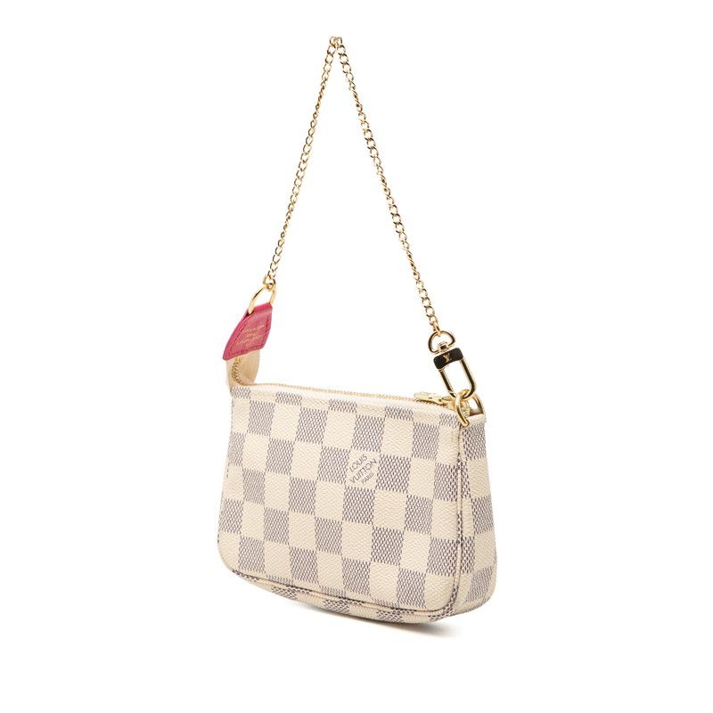Louis Vuitton Damier Azur Vivienne Mini Pochette Pouch Mini Handbag White — view 2