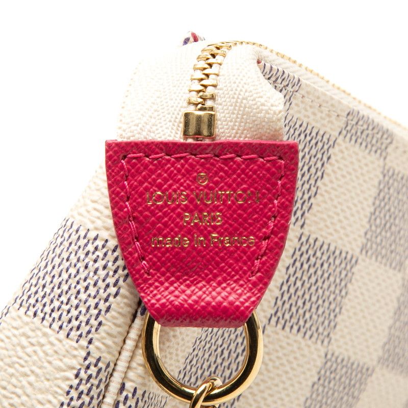 Louis Vuitton Damier Azur Vivienne Mini Pochette Pouch Mini Handbag White — view 5