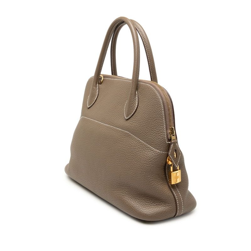 Hermes Bolide 31 2-Way Shoulder Bag Etoupe Gray Gold Taurillon Clemence 1 — view 2