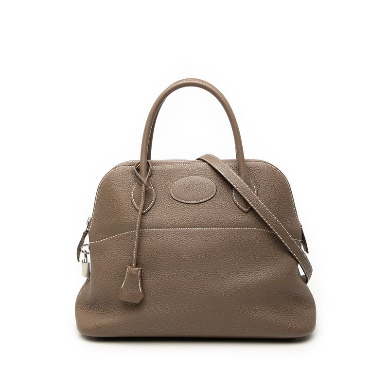 Hermes Bolide 31 2-Way Shoulder Bag Etoupe Brown Silver Taurillon Clemence 1