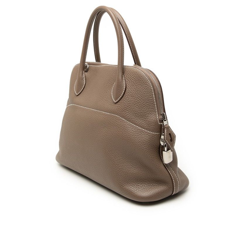 Hermes Bolide 31 2-Way Shoulder Bag Etoupe Brown Silver Taurillon Clemence 1 — view 2