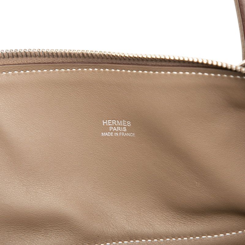 Hermes Bolide 31 2-Way Shoulder Bag Etoupe Brown Silver Taurillon Clemence 1 — view 5