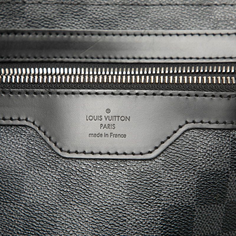 Louis Vuitton Damier Daniel MM Crossbody Shoulder Bag Black Leather 1 — view 5