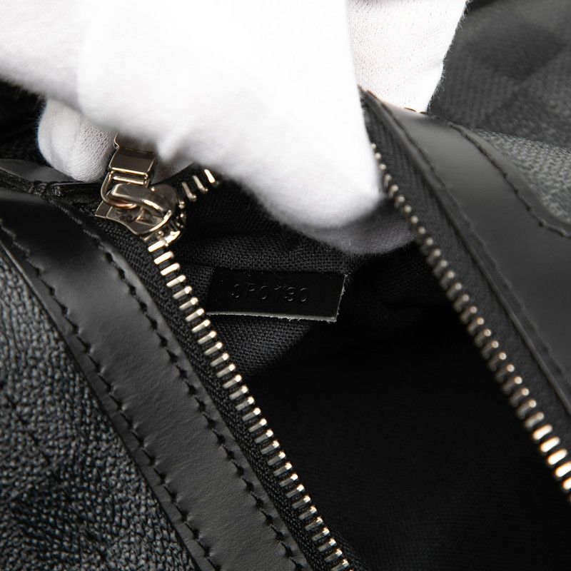 Louis Vuitton Damier Daniel MM Crossbody Shoulder Bag Black Leather 1 — view 6