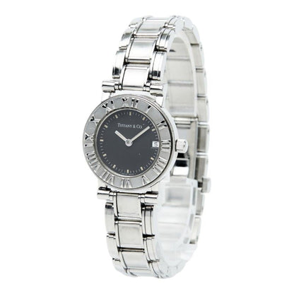 Tiffany & Co Atlas Watch Black Silver Stainless Steel 1 — view 2