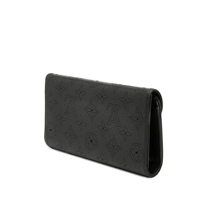 Louis Vuitton Mahina Portefeuille Amelia Bifold Wallet Black Leather — view 2