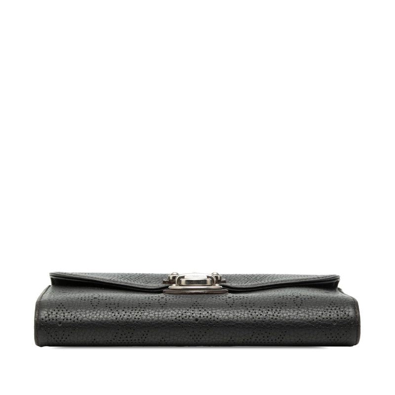 Louis Vuitton Mahina Portefeuille Amelia Bifold Wallet Black Leather — view 3