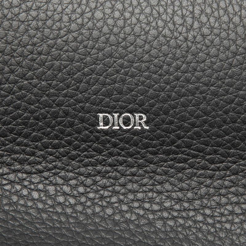 Dior Oblique Saddle Wallet Black Canvas Leather — view 5