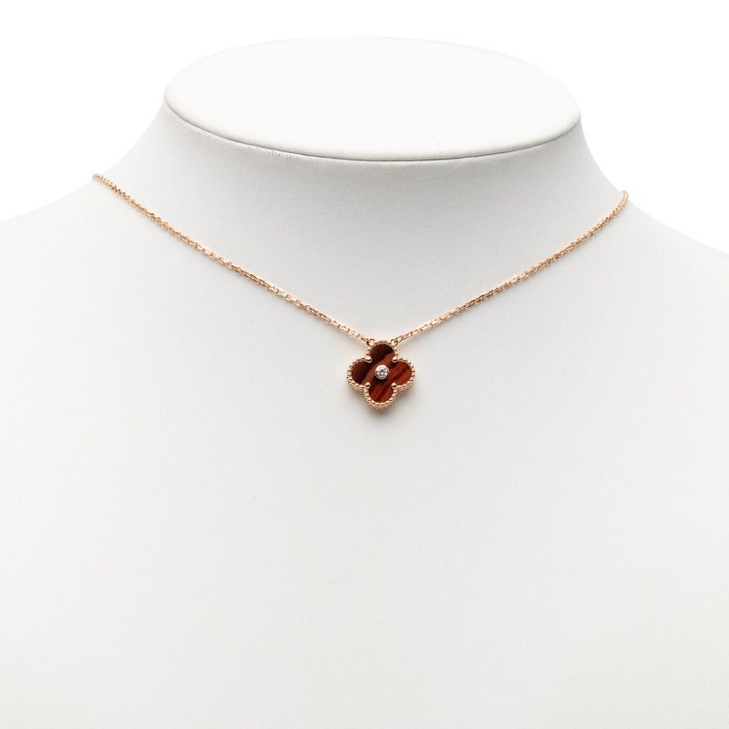 Van Cleef & Arpels Vintage Alhambra Diamond Christmas Limited Pendant Necklace — view 6