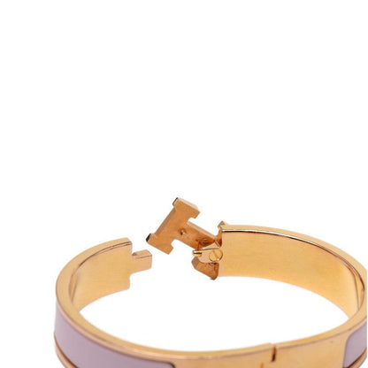 Hermes Click PM Bangle Gold Pink Plated Enamel 1- Bracelet — view 5