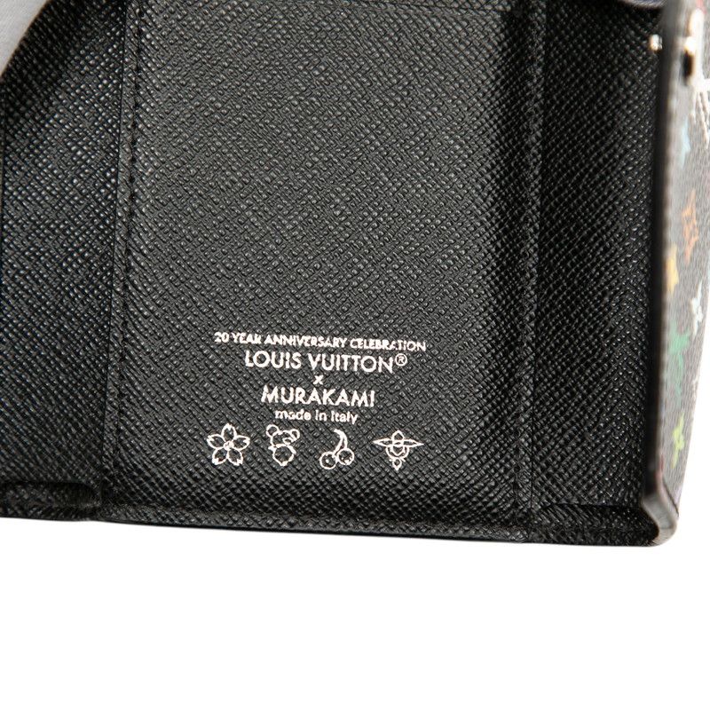 Louis Vuitton Takashi Murakami Portefeuille Victorine Trifold Wallet Black 1 — view 7